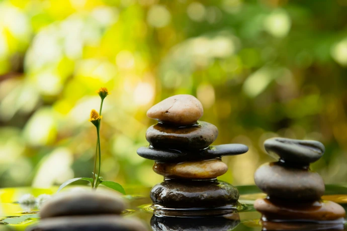 A group of rocks stacked on top of each other